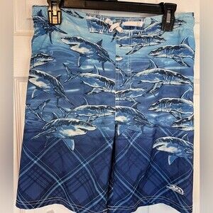 Pipeline boys Shark Swim Trunks size 10/12